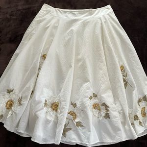 Issa & co. Cotton Embroidered Skirt  10